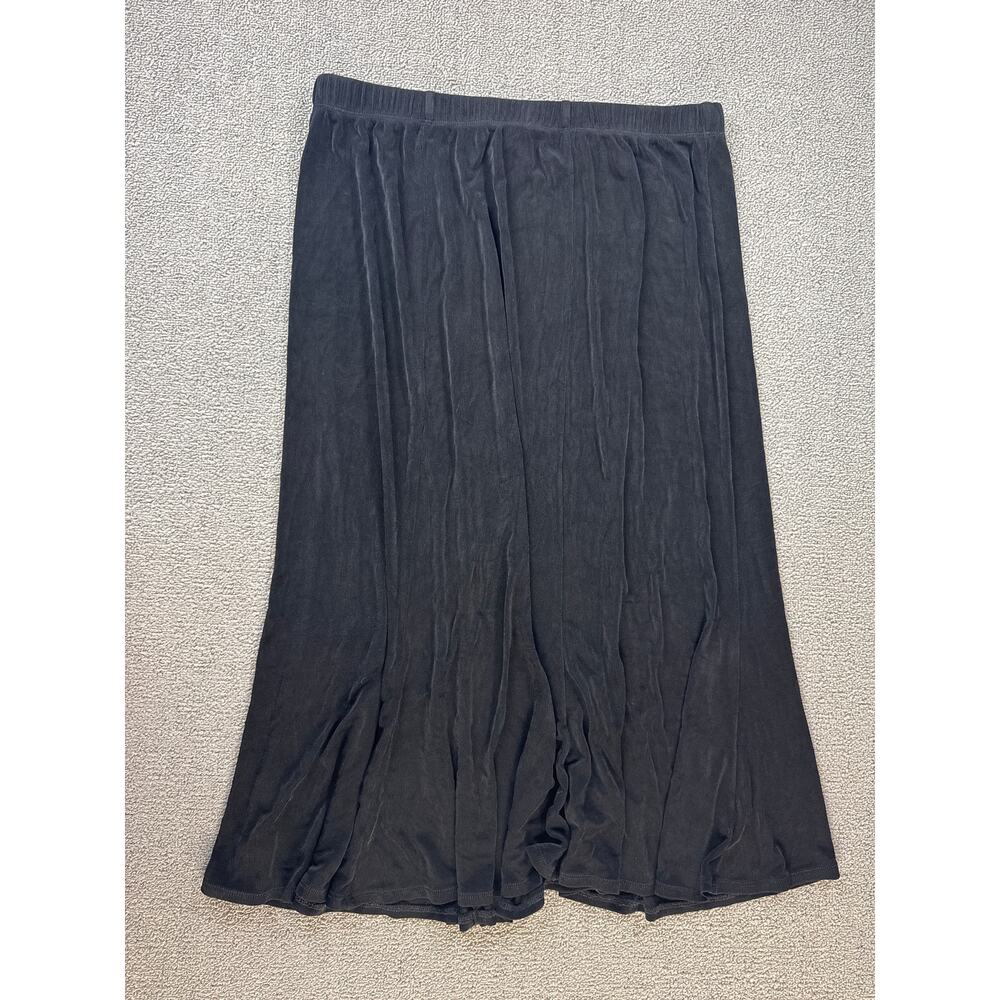 The‎ Travel Collection Skirt Midi Slinky Knit Classic Flowy Black Size 1X
